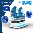اللون الأزرق عملة تعمل اثنين من البيض 9D VR سينما / VR خوذة لعبة محاكي لألعاب VR منطقة ساحة الألعاب