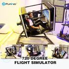 أسود / أصفر لاعب واحد محاكي الطيران الواقع الافتراضي مع شاشة 50 بوصة