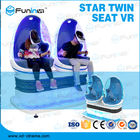 المال السريع 9D البيض VR سينما 2 مقاعد الواقع الافتراضي 9D البيض VR 9D السينما الحركة كرسي