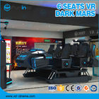 ألعاب الواقع الافتراضي 6 مقاعد 9D الواقع الافتراضي محاكي ISO9000 220V متعددة الأسود المظهر