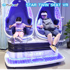 360 درجة 2 مقاعد 9D الواقع الافتراضي سينما مع EGG كرسي الساق الاجتياح تأثير