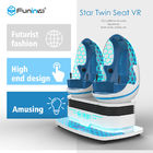 أزرق + أبيض 9D VR محاكي 2 مقاعد مع نظارات 3D Deepoon E3