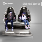 360 درجة الواقع الافتراضي 9D VR البيض كرسي آلة السينما مع 2 مقاعد