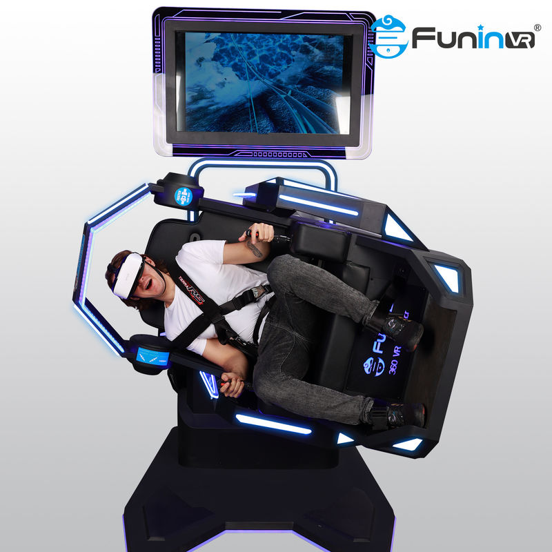 مجنون مثير 360 درجة VR محاكي Rotation Flight 9D VR Simulator for Roller Coaster