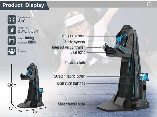 1 لاعب 9d سينما الواقع الافتراضي إسقاط برج آلة لعبة محاكاة الطيران