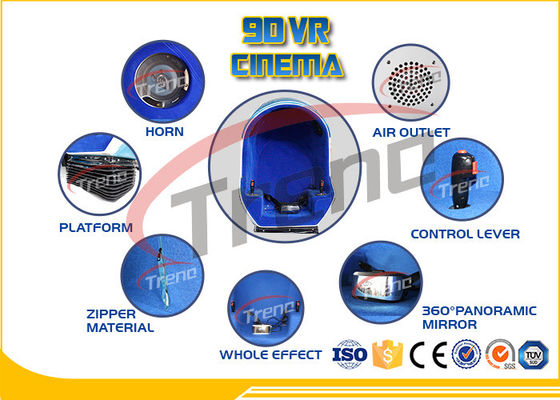 أسود ميني الديناميكي 9D الواقع الافتراضي محاكي، 1080P هد الرؤية الحرة 9D عمل سينما