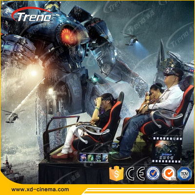 أسود الواقع الافتراضي 5D السينما المتنقلة، 5D مسرح متحرك مع مقاعد هيدروليكية ديناميكية