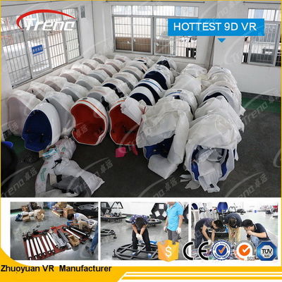 التسوق مول ثلاثة مقاعد 9D العالم الافتراضي محاكي مع فر ألعاب 220V