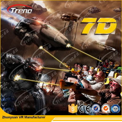 7 PCS 7D Shooting Games 6 DOF Snow Virtual Reality 5D Cinema Equipment With Hydraulic / Electric Platform