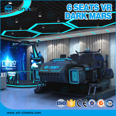 220V 9D VR سينما محاكي 6 مقاعد VR آلة السيارات للتسوق