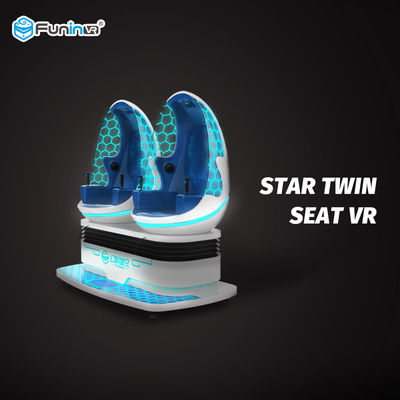 360 درجة 2 مقاعد 9D الواقع الافتراضي سينما مع EGG كرسي الساق الاجتياح تأثير