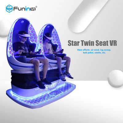 أزرق + أبيض 9D VR محاكي 2 مقاعد مع نظارات 3D Deepoon E3