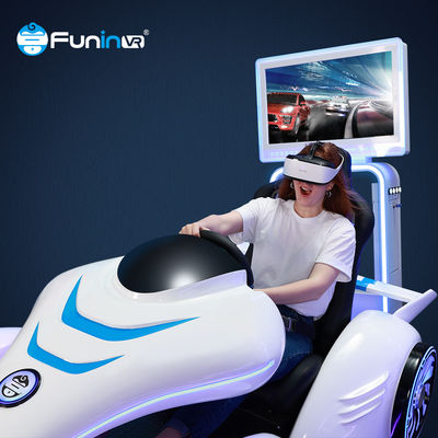 FuninVR 9d آلة لعبة أركيد VR Racing car VR Mario kart Simulator باللون الأبيض