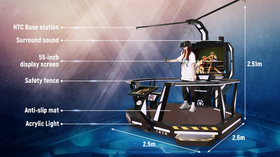 1 دافع nteractivity Station 9D Virtual Reality Beat Game Machine حمولة 200 كجم مناسبة للتسوق