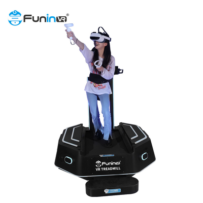 متنزه تفاعلي للرماية Vr Standing Platform 9D Virtual Reality Treadmill