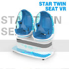 مقعدين كرسي الحركة سينما 9D الواقع الافتراضي لعبة آلة الأزرق مع اللون الأبيض