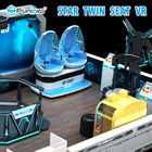 2 مقاعد 9D الواقع الافتراضي سينما مع EGG كرسي الساق الاجتياح تأثير