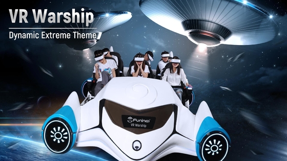 6 لاعبين VR Warship Trampoline Park تجربة مثيرة للواقع الافتراضي الممرات الترفيهية