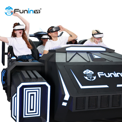 6 مقاعد سوداء 9D Vr Space Ship Design 9d Cinema الواقع الافتراضي محاكاة ركوب الخيل آلة لعبة 9d Vr